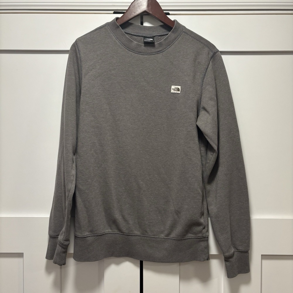Mens‎ The North Face Heritage Patch Fleece Crewneck Sweatshirt Military Olive- S